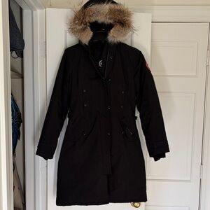 Canada Goose Black Puffer Coat with Fur Hood